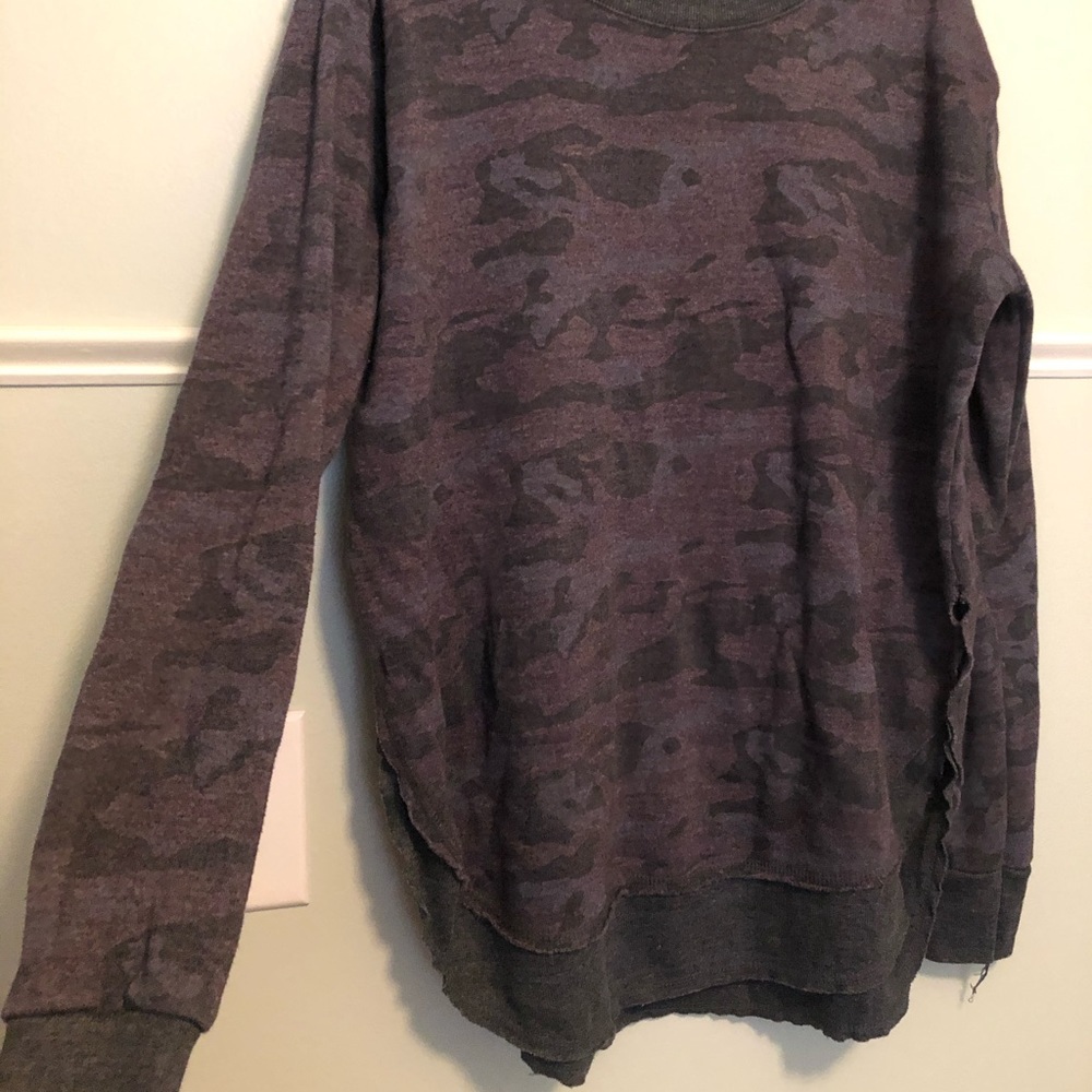 Comfy camo sweater!
